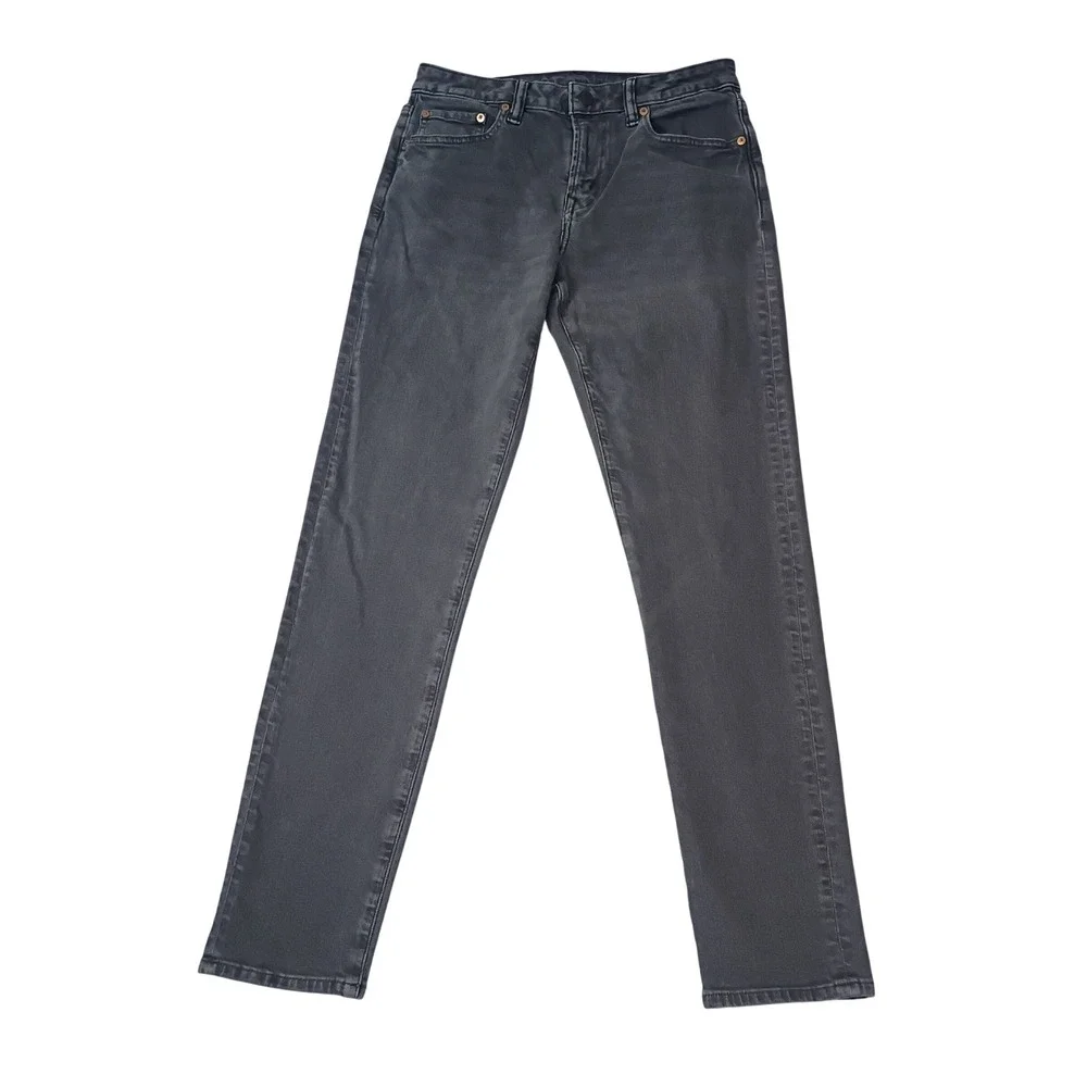 American Eagle Athletic Fit Jeans Mens 30x34 Charcoal Gray Stretch Denim